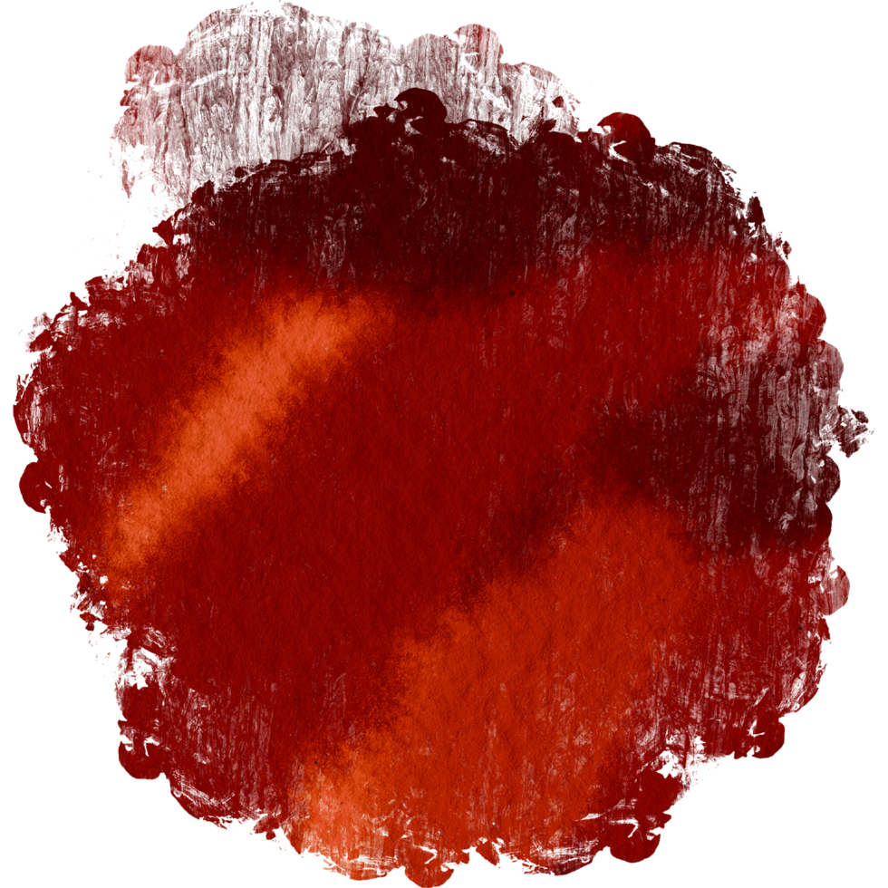 A Orange brush stroke transforming from rugged to gentle watercolor tones png