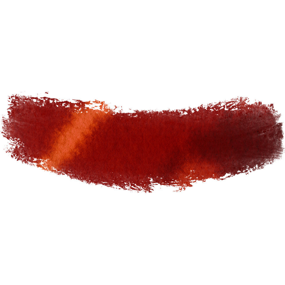 A Orange stroke transitioning from grunge textures to smooth watercolor washes png