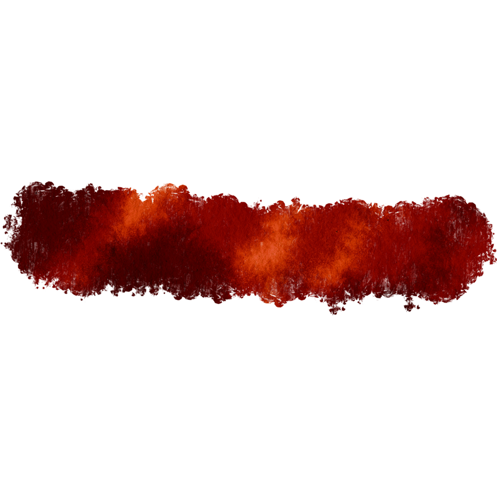 Orange brush stroke with rough textures dissolving into smooth watercolor hues png