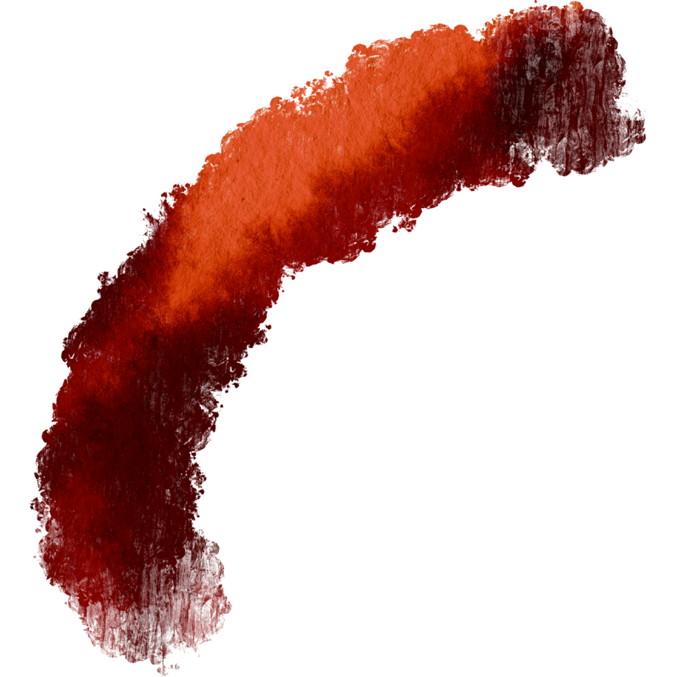 Textured Orange stroke blending into smooth fluid watercolor tones png