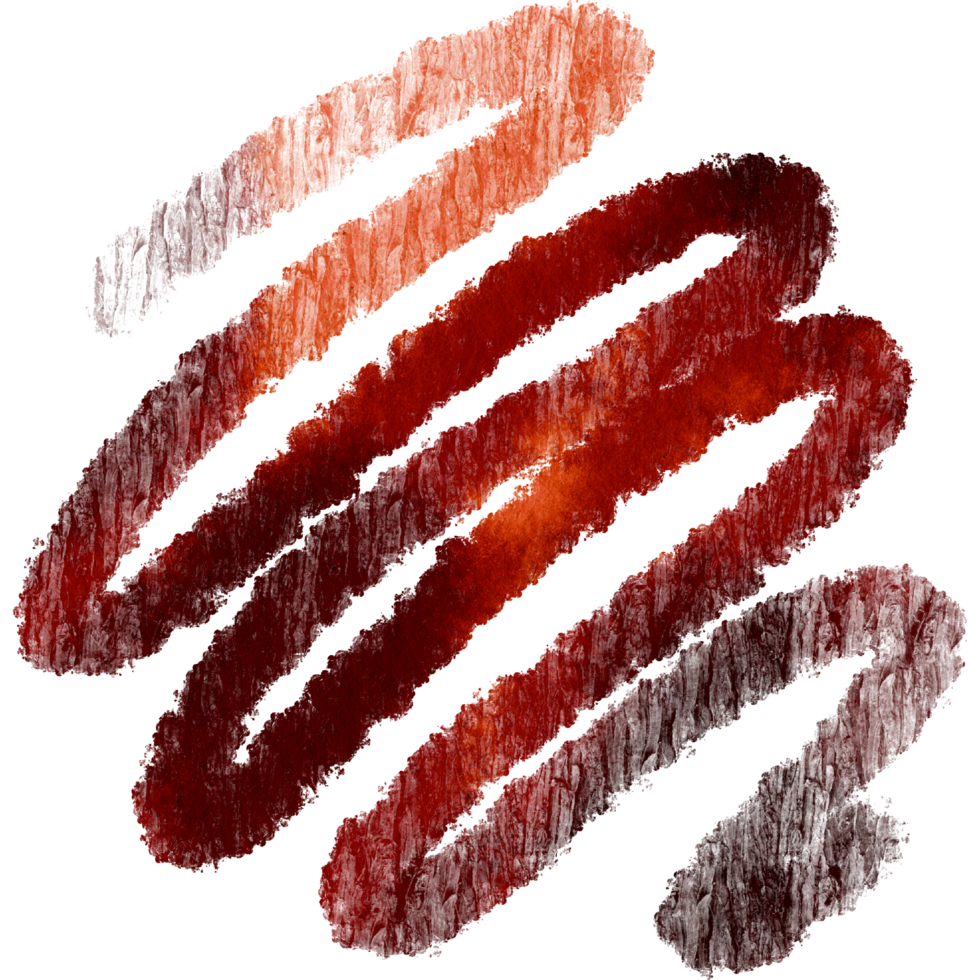 A Orange brush stroke transitioning from rugged to gentle watercolor gradients png