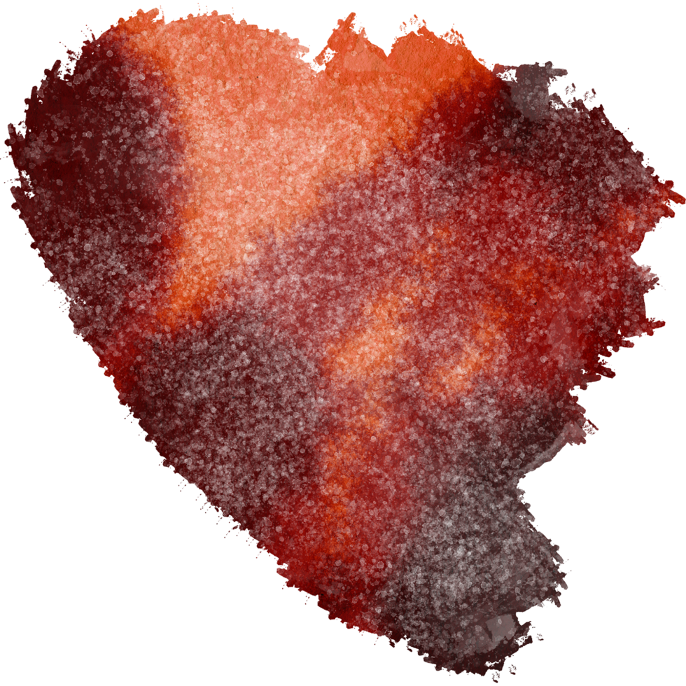 A textured Orange stroke transitioning into delicate watercolor washes png