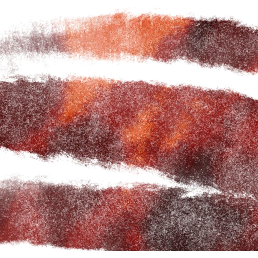 Orange brush stroke blending from rough textures into gentle watercolor hues png