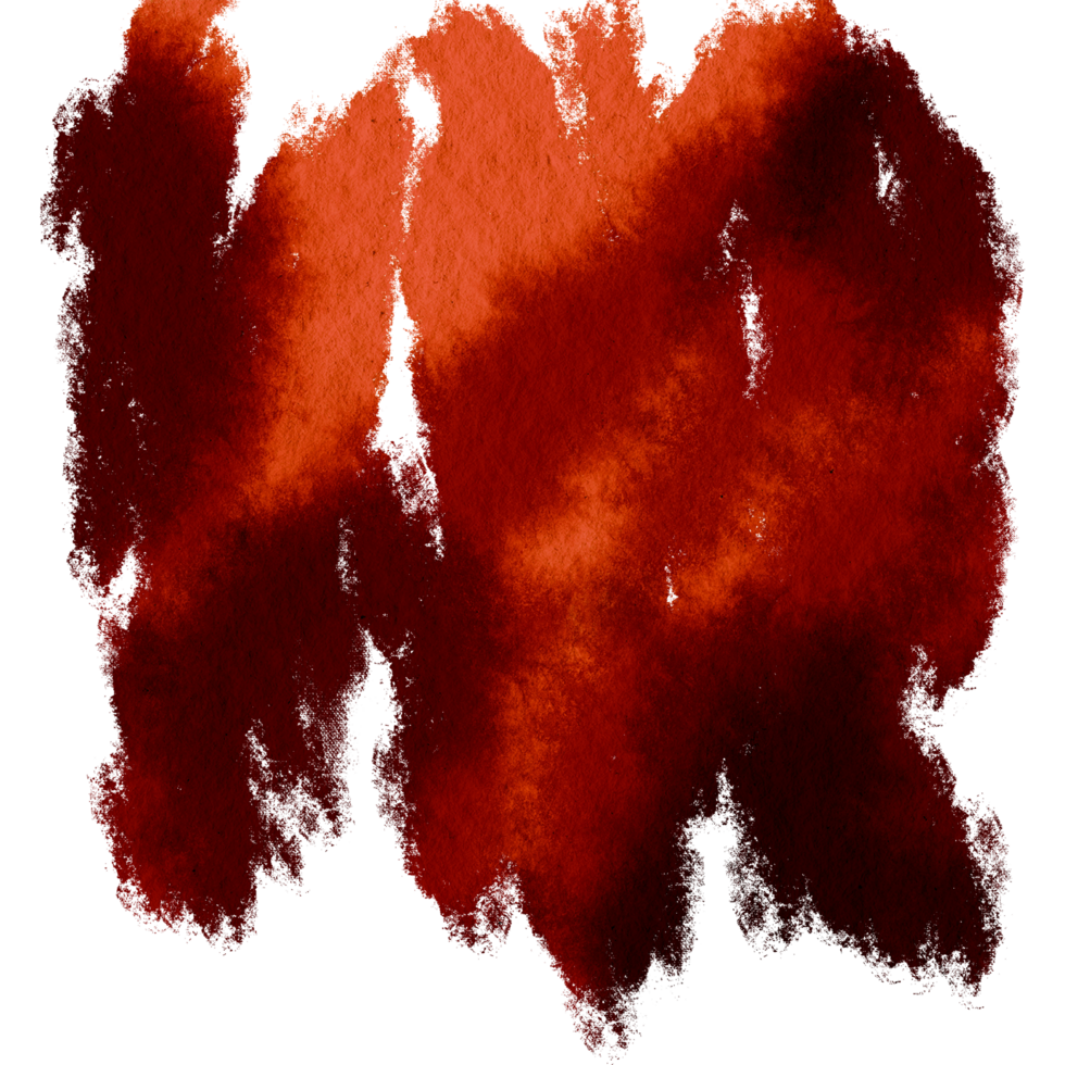 A Orange stroke blending from rough edges into gentle watercolor tones png