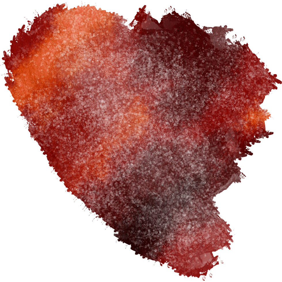 A textured Orange stroke blending into gentle watercolor washes png