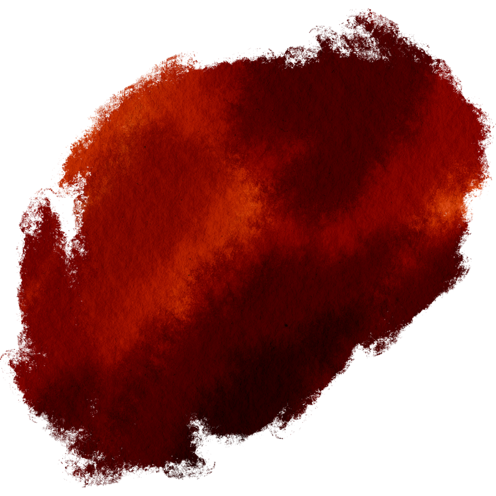 Orange stroke fading from rough edges into delicate watercolor tones png