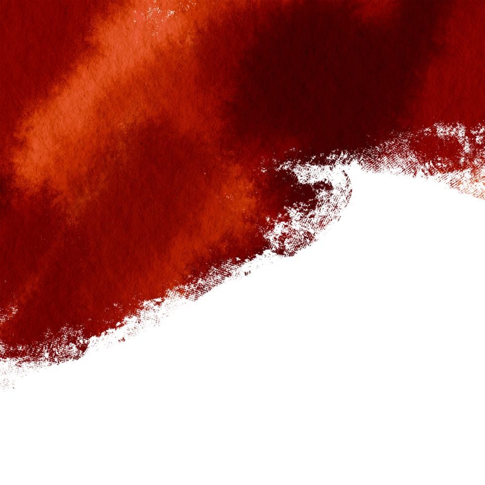 Orange brush stroke transitioning from gritty textures into soft watercolor hues png