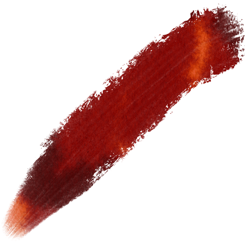 Textured Orange stroke fading into soft flowing watercolor shades png