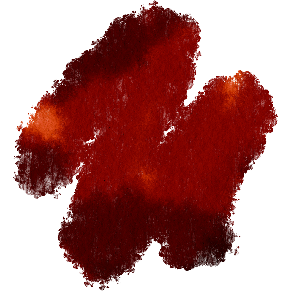 A textured Orange brush stroke softening into gentle watercolor tones png