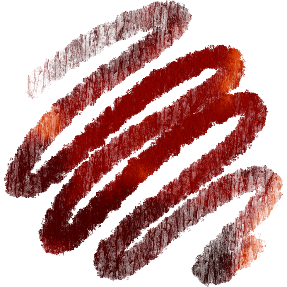 Orange stroke transitioning from rugged to smooth watercolor gradients png