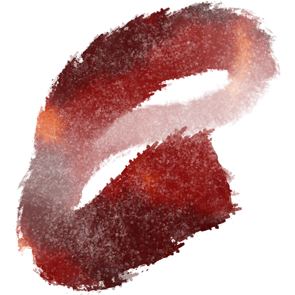 Orange brush stroke merging rough textures with soft watercolor hues png