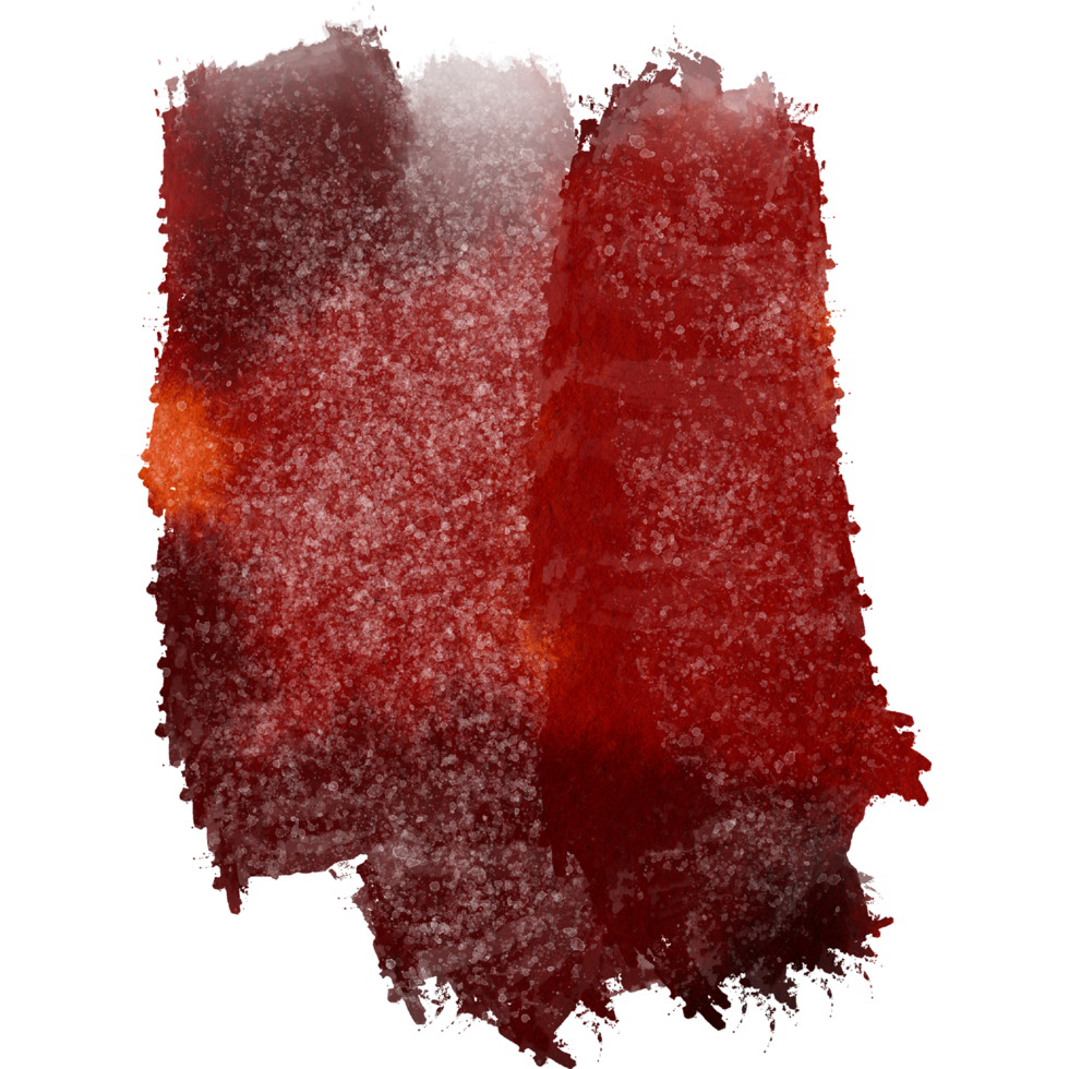 A textured Orange stroke softening into fluid watercolor hues png