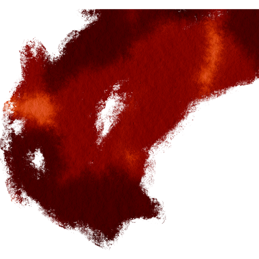 Orange brush stroke evolving into smooth watercolor gradients png