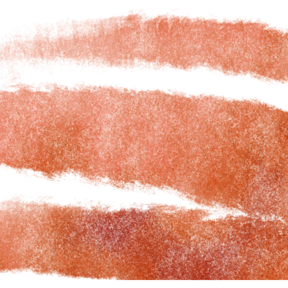 Orange brush stroke blending rough textures into smooth watercolor washes png