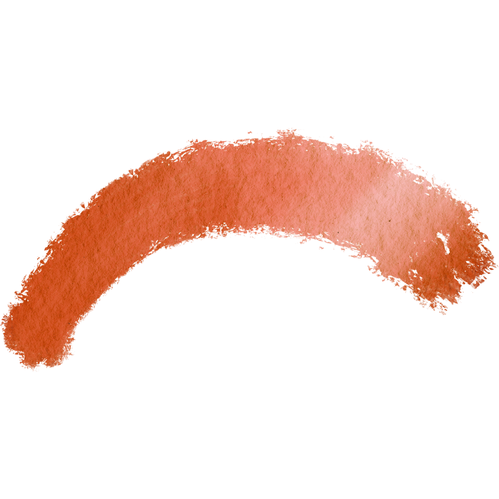 Orange brush stroke transitioning into soft watercolor gradients png
