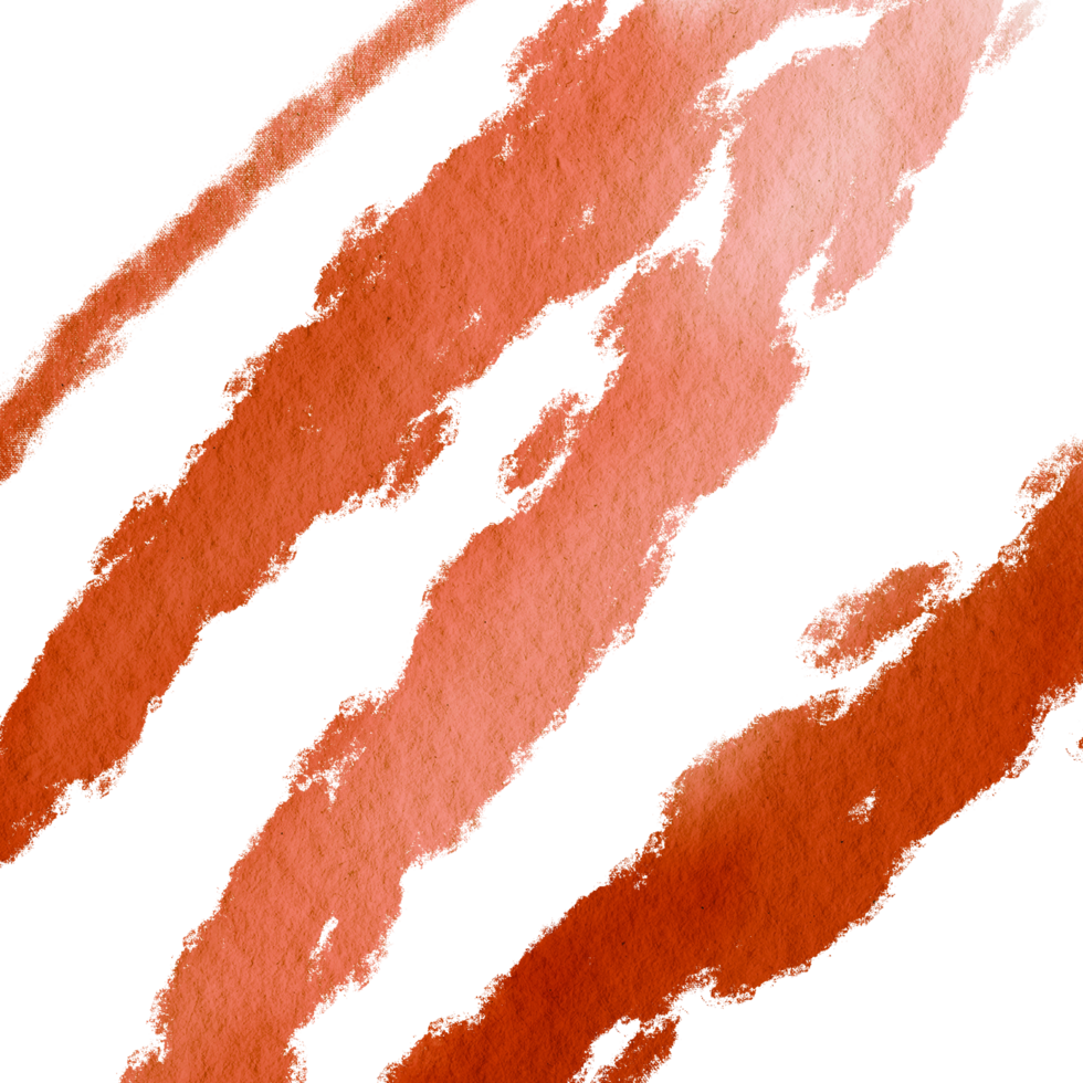 Textured Orange stroke dissolving into smooth watercolor washes png