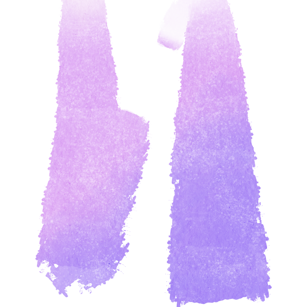 A smooth Pastel brush stroke with rough textures and soft watercolor blending png