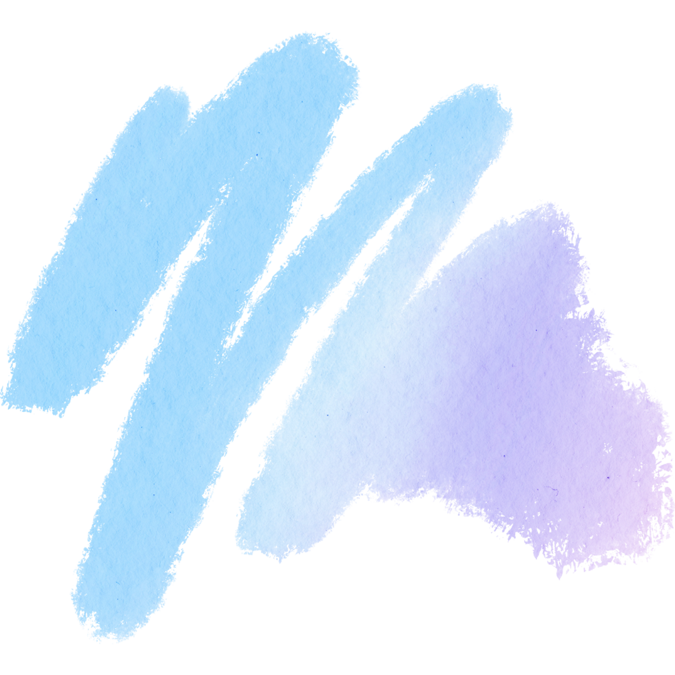 A textured Pastel stroke with rough edges and seamless watercolor blending png