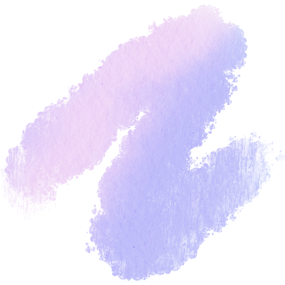 Pastel stroke with rough edges and fluid watercolor transitions png