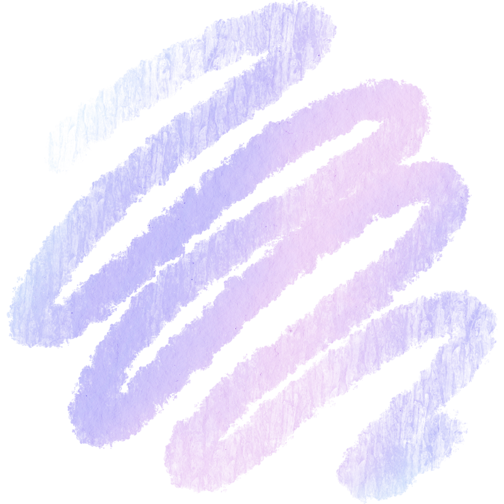 Pastel stroke with rough textures and soft watercolor blending png
