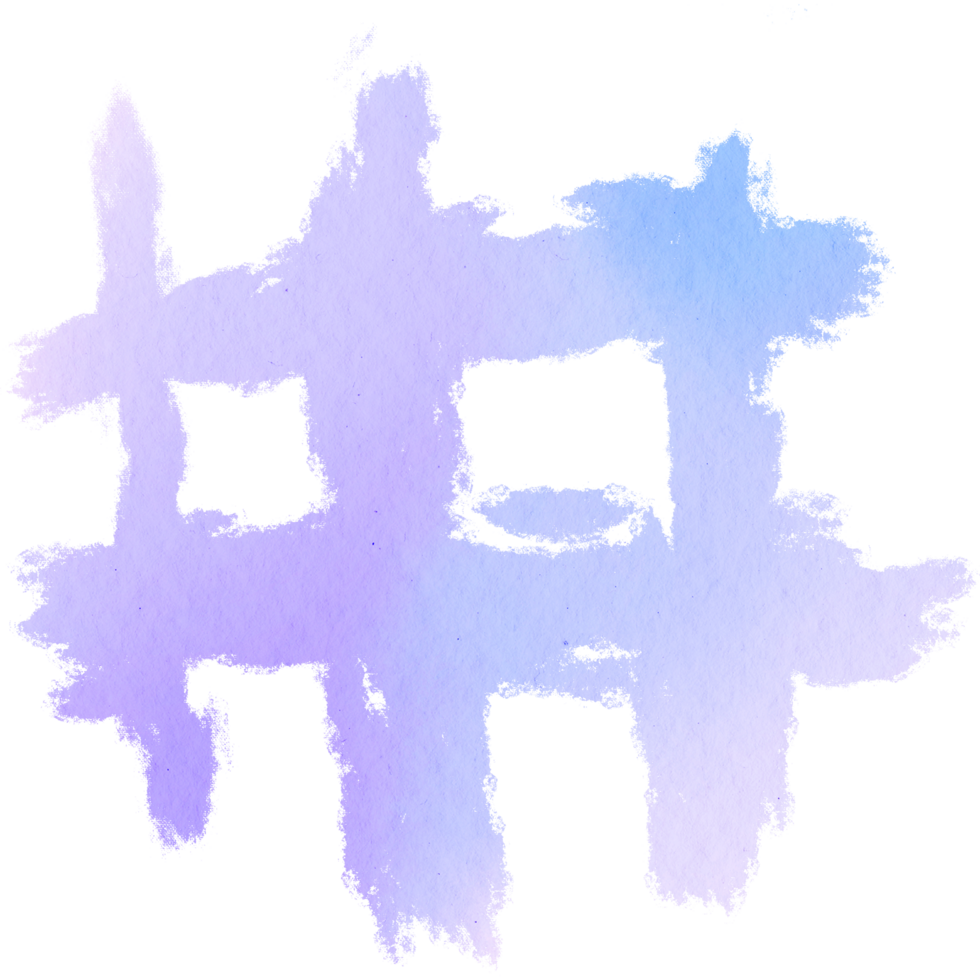 A rough edged Pastel stroke merging distressed grunge elements with fluid watercolor washes png