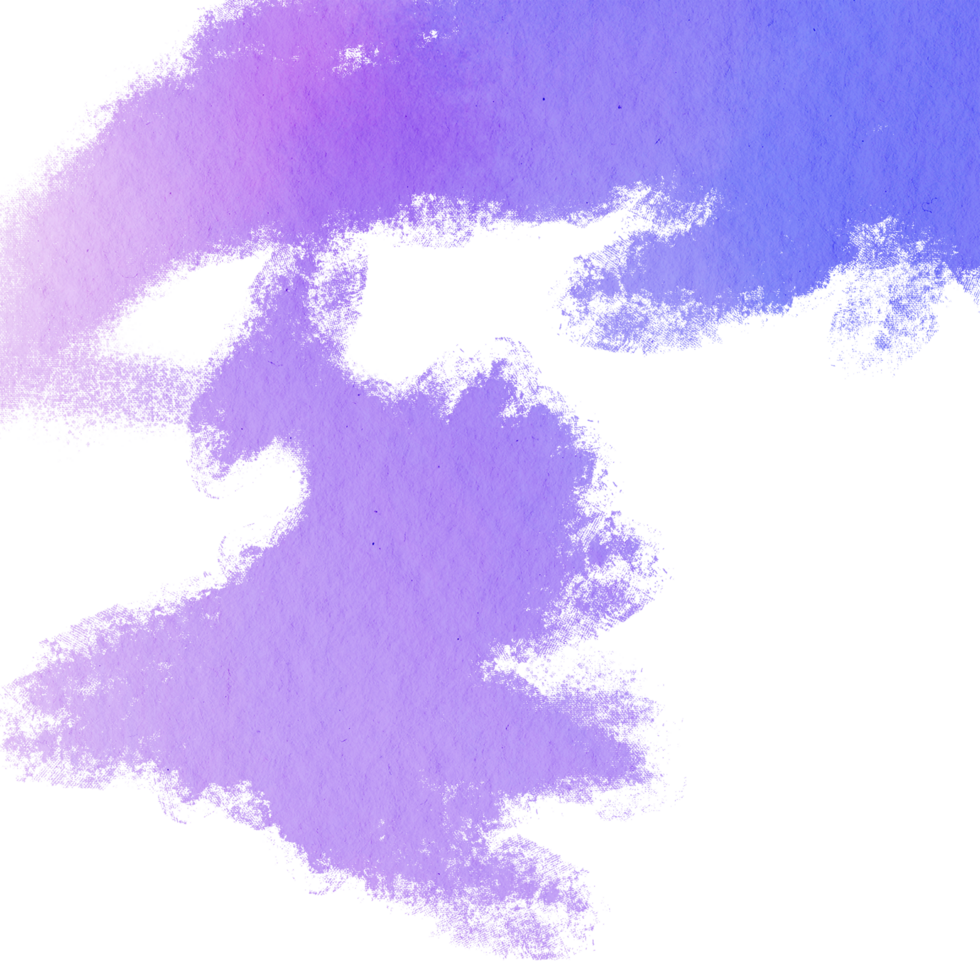 Pastel brush stroke blending rough textures into soft watercolor fades png
