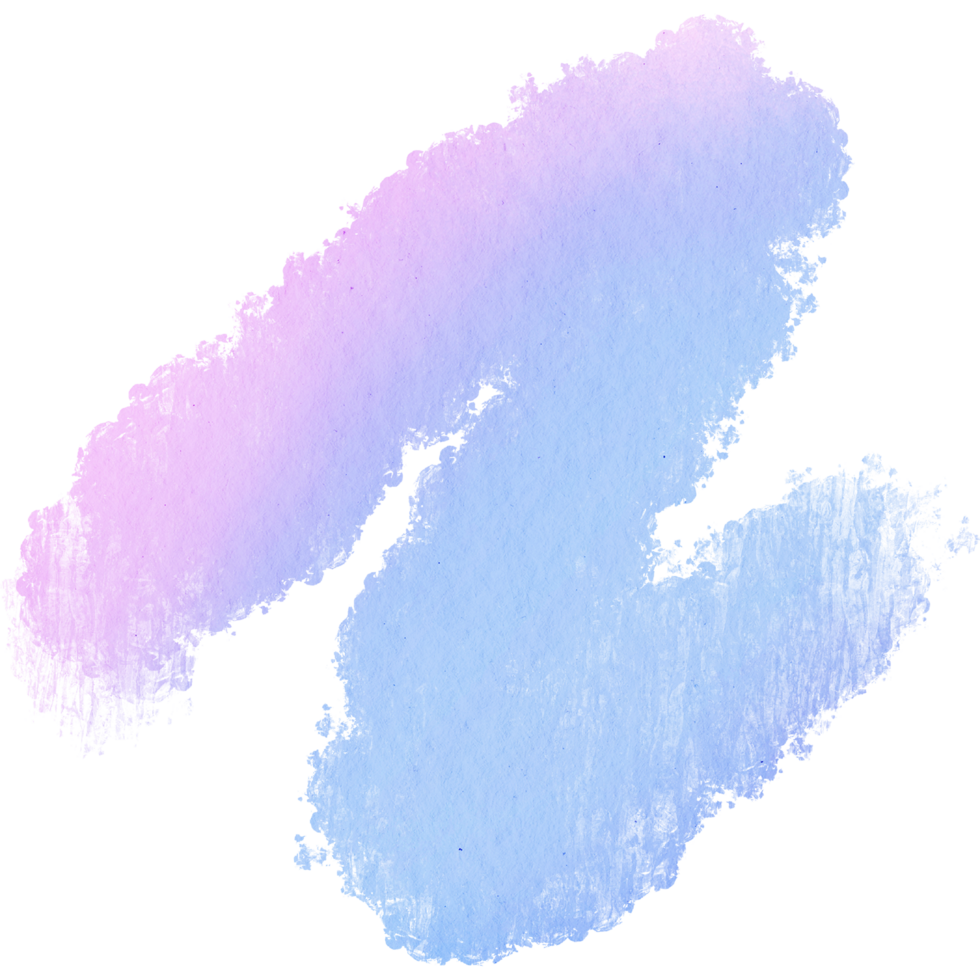 Textured Pastel stroke blending into delicate watercolor shades png