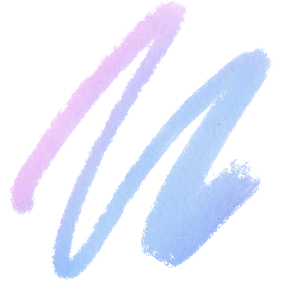 Textured Pastel stroke merging into soft watercolor hues png