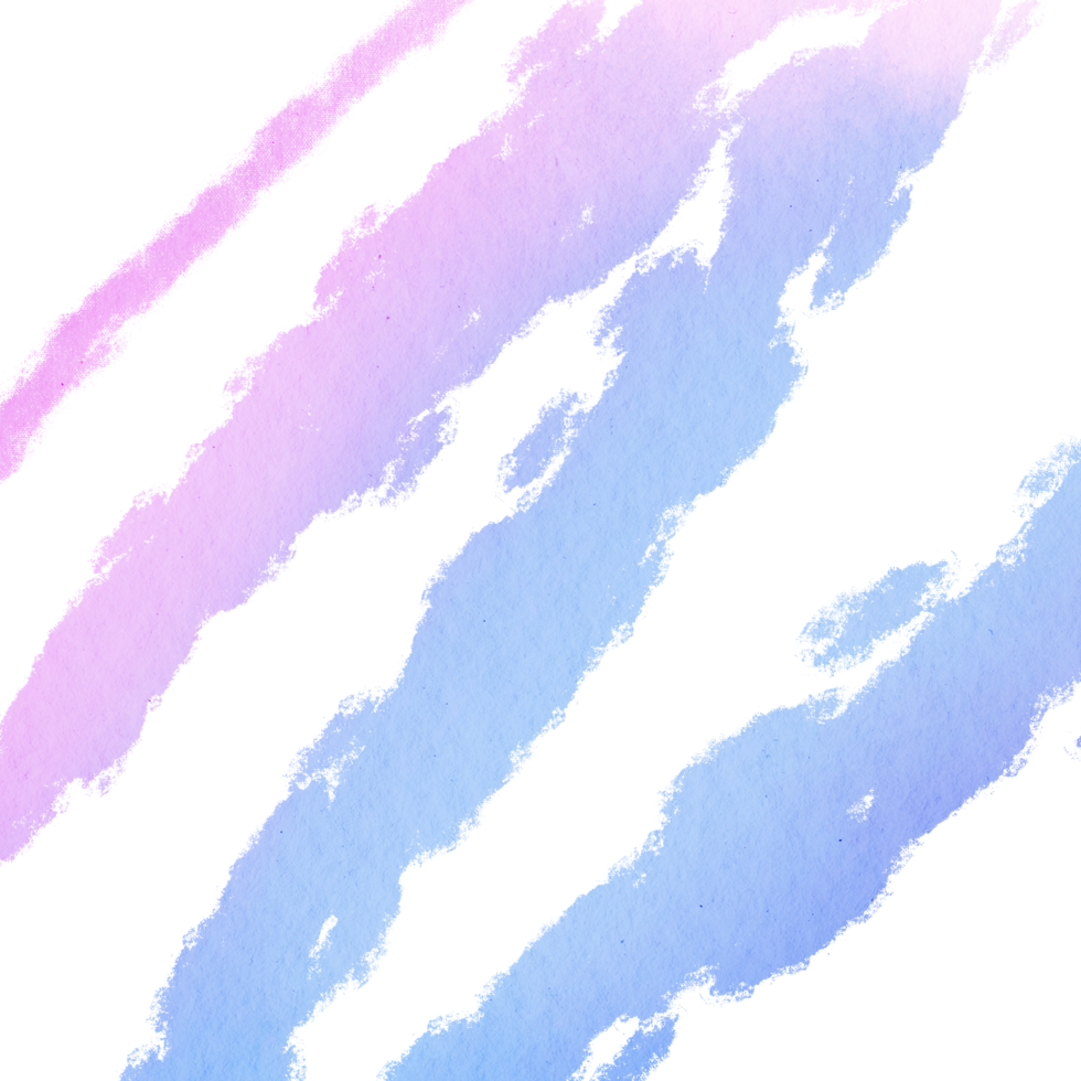 Pastel brush stroke with rugged edges dissolving into gentle watercolor gradients png