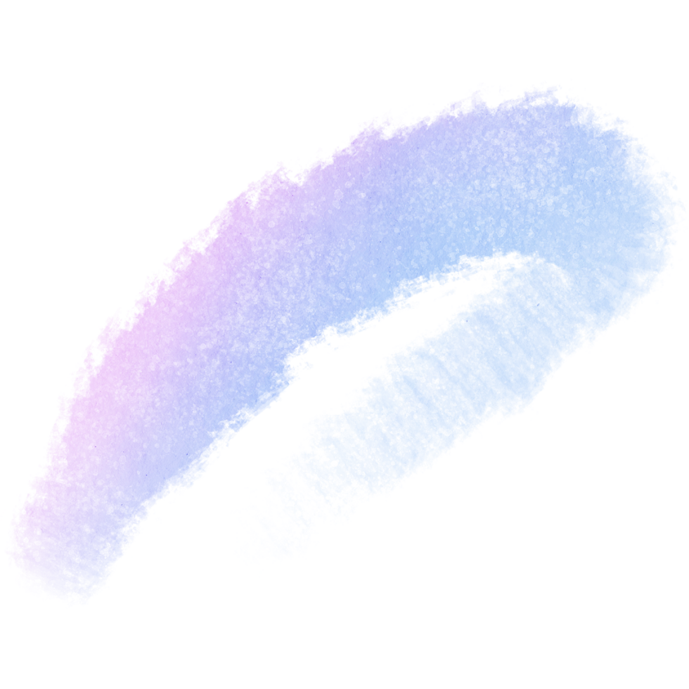 Pastel brush stroke with rugged edges dissolving into delicate watercolor shades png