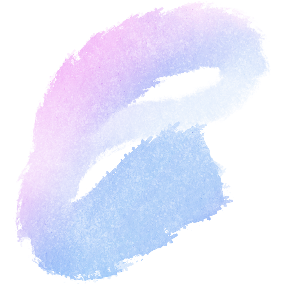 Pastel brush stroke with gritty texture fading into soft watercolor washes png