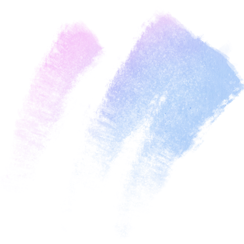 Pastel brush stroke with textured finish blending into gentle watercolor tones png