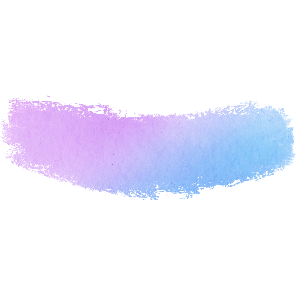 Pastel brush stroke with rough textures evolving into soft watercolor tones png