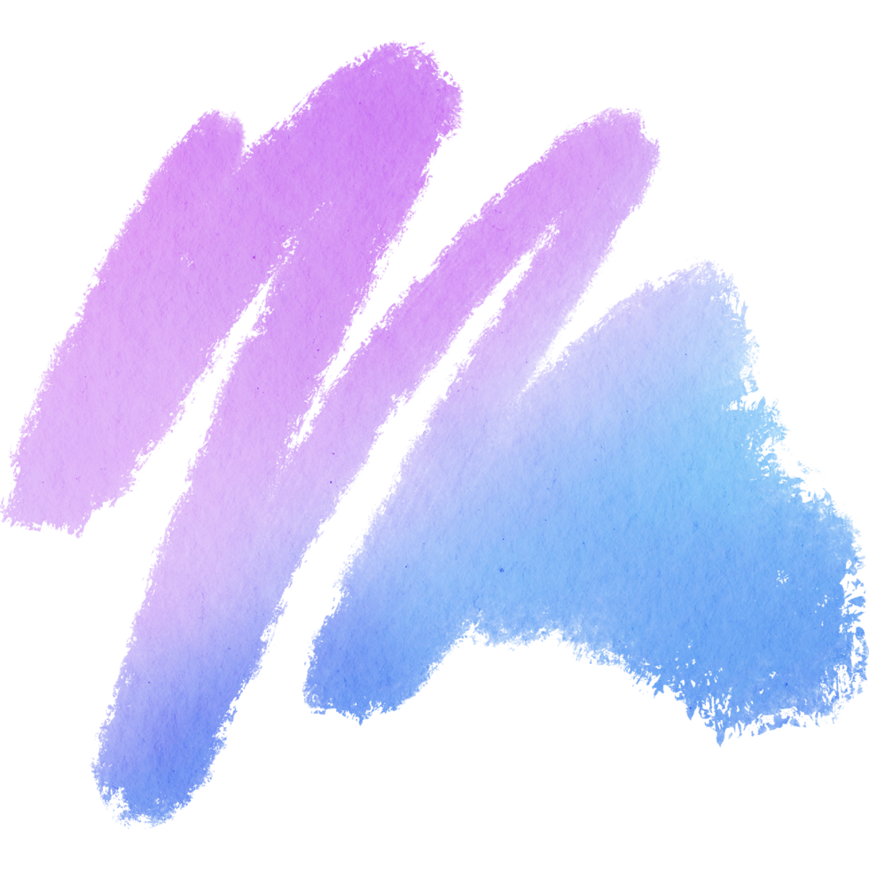 Pastel brush stroke blending gritty textures into smooth watercolor washes png
