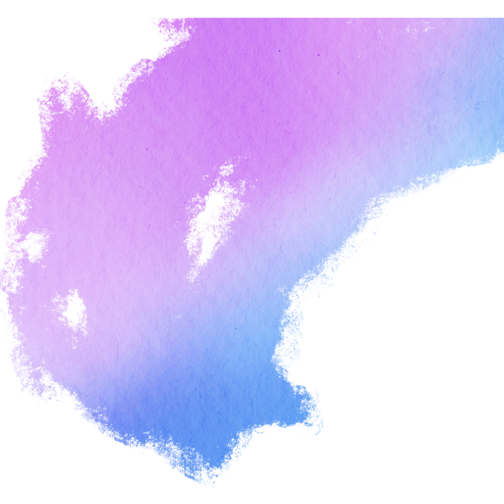 Pastel brush stroke fading from rough textures into smooth watercolor washes png