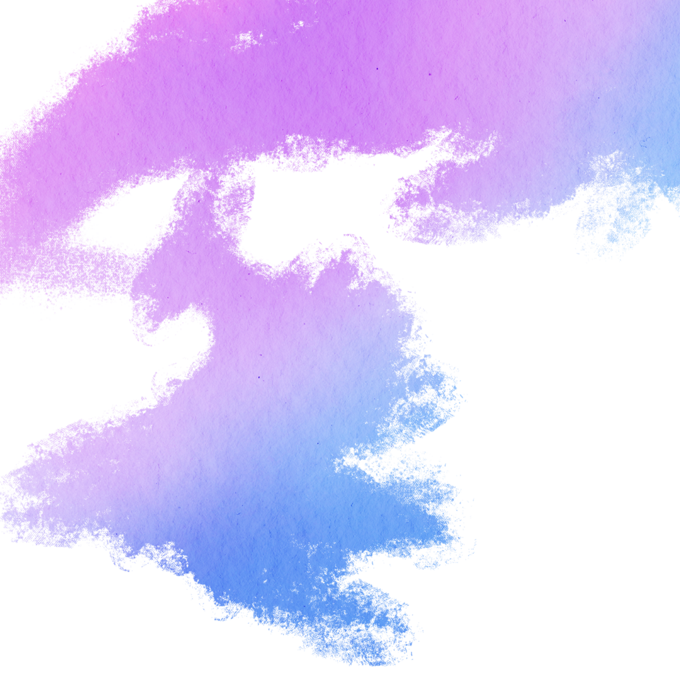 Textured Pastel stroke blending into smooth watercolor washes png