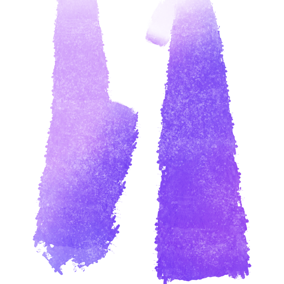 Pastel stroke fading from rough edges into smooth watercolor tones png