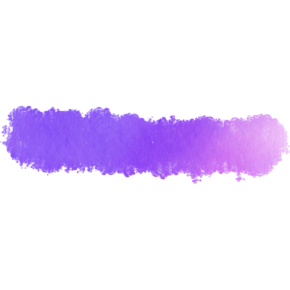 Pastel stroke transitioning from rough textures into fluid watercolor washes png