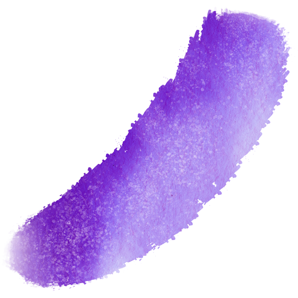 Purple watercolor brush stroke with grunge textures and faded edges png