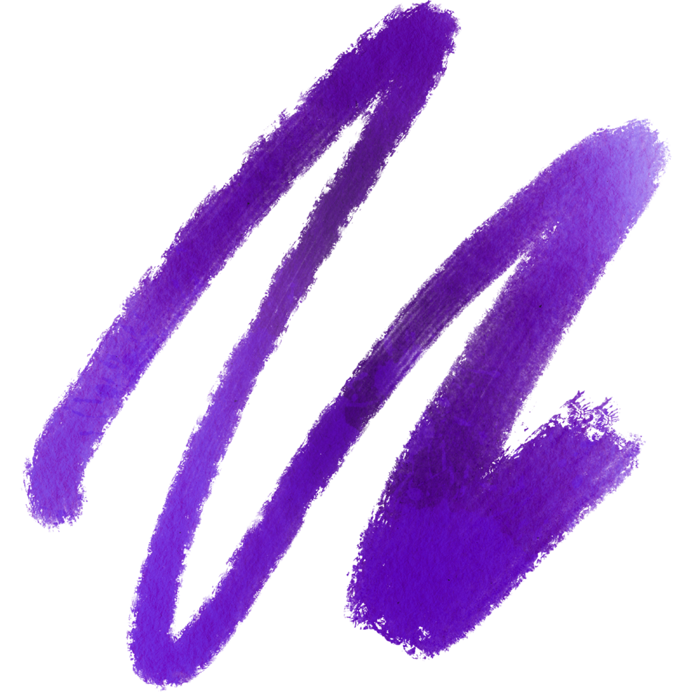 A textured Purple brush stroke with rugged grunge textures and a smooth watercolor finish png