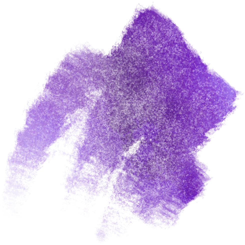 A bold Purple watercolor stroke with rugged edges and smooth blending png