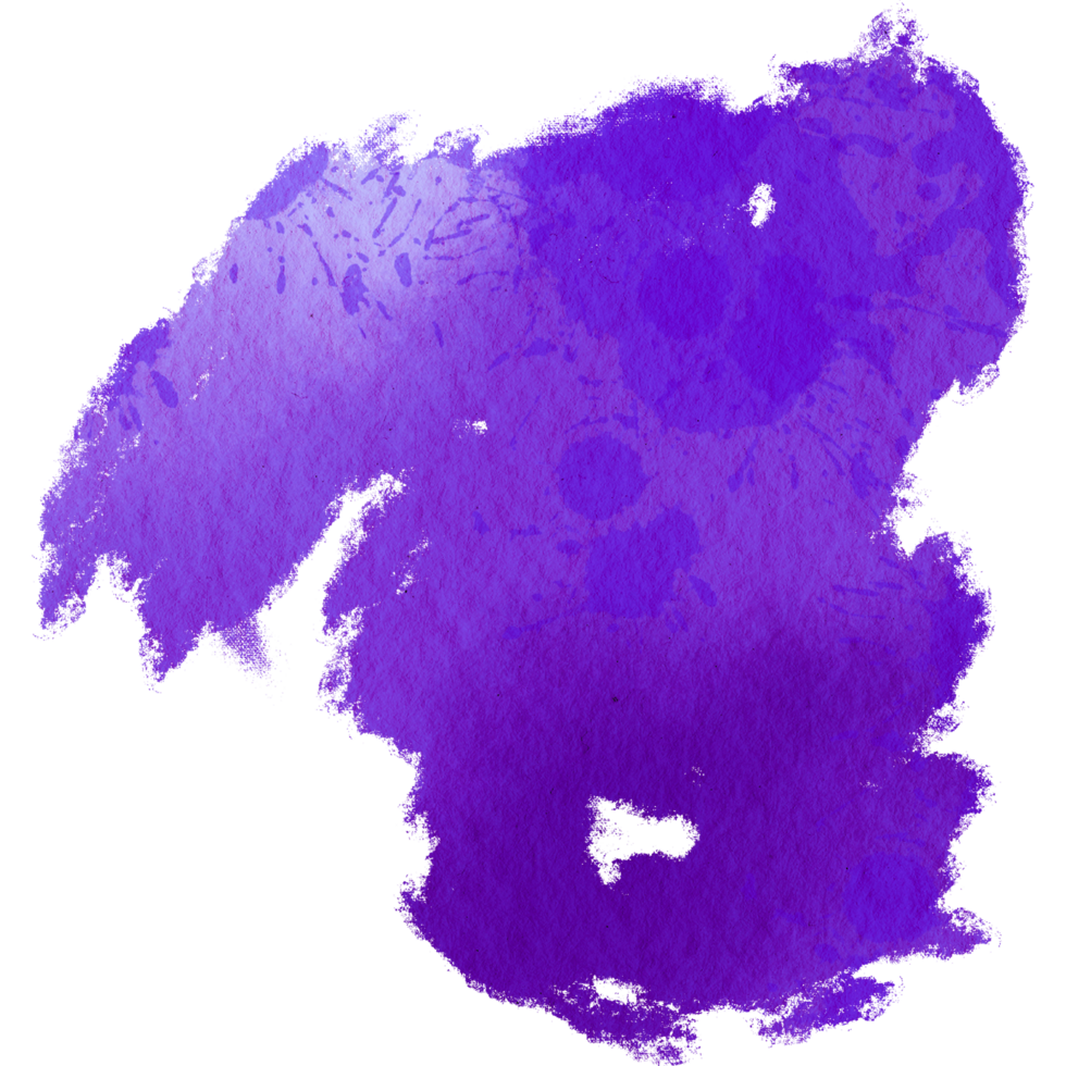 Faded Purple stroke with rugged edges smoothly blending into a watercolor effect png