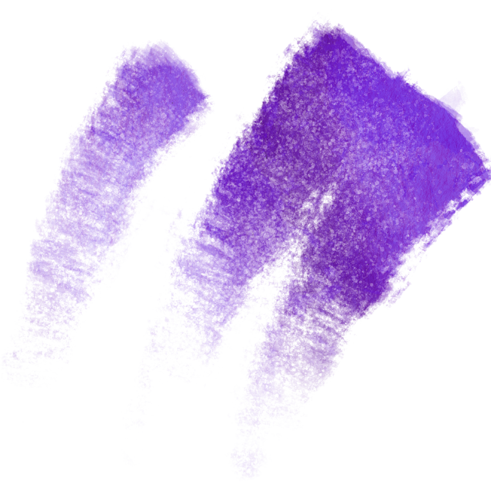 A faded Purple brush stroke with rugged grunge textures and smooth watercolor blending png