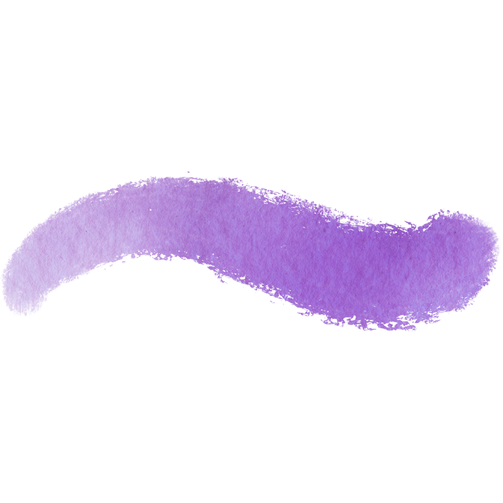 A soft Purple watercolor to brush stroke with rugged hand drawn grunge marks png