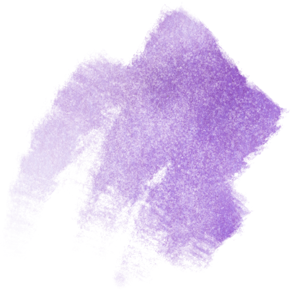 A raw Purple watercolor brush stroke with hand drawn grunge edges png