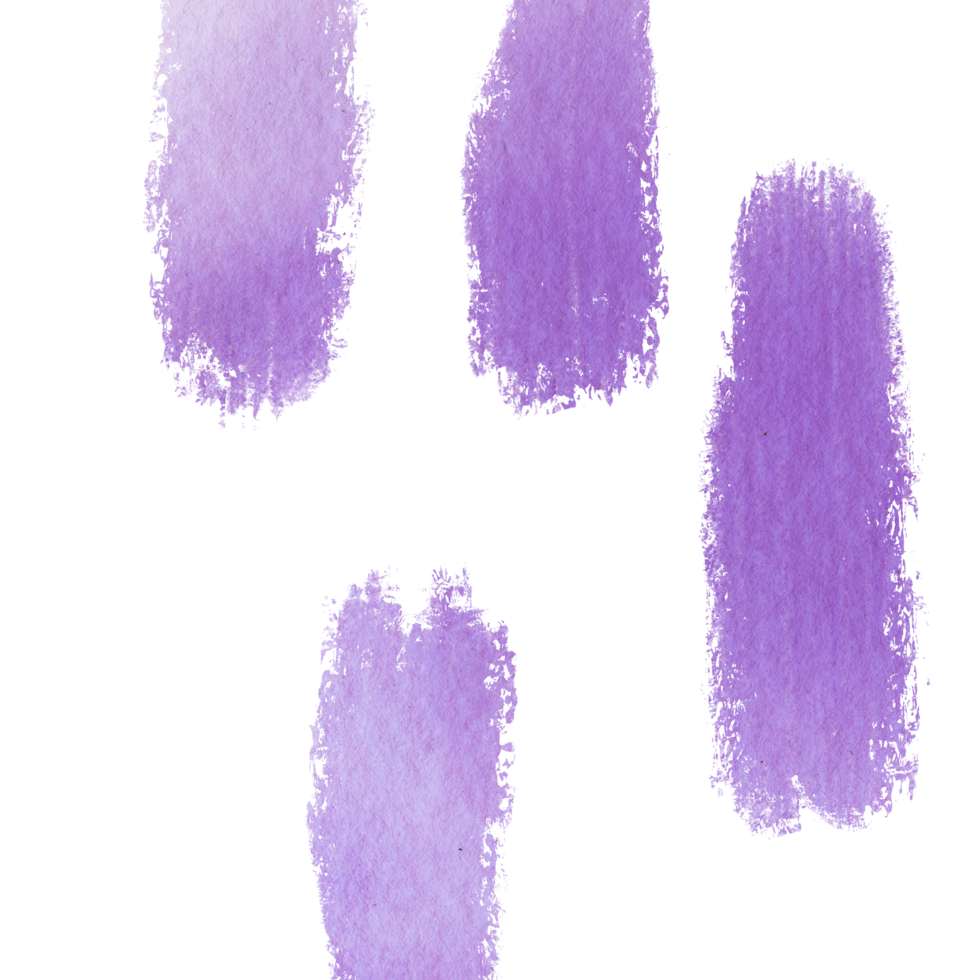une étourdissant violet aquarelle à brosse accident vasculaire cérébral avec texturé brut grunge Des marques png