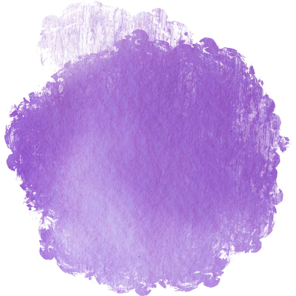 Hand drawn Purple watercolor brush strokes merging into rough gritty grunge edges png