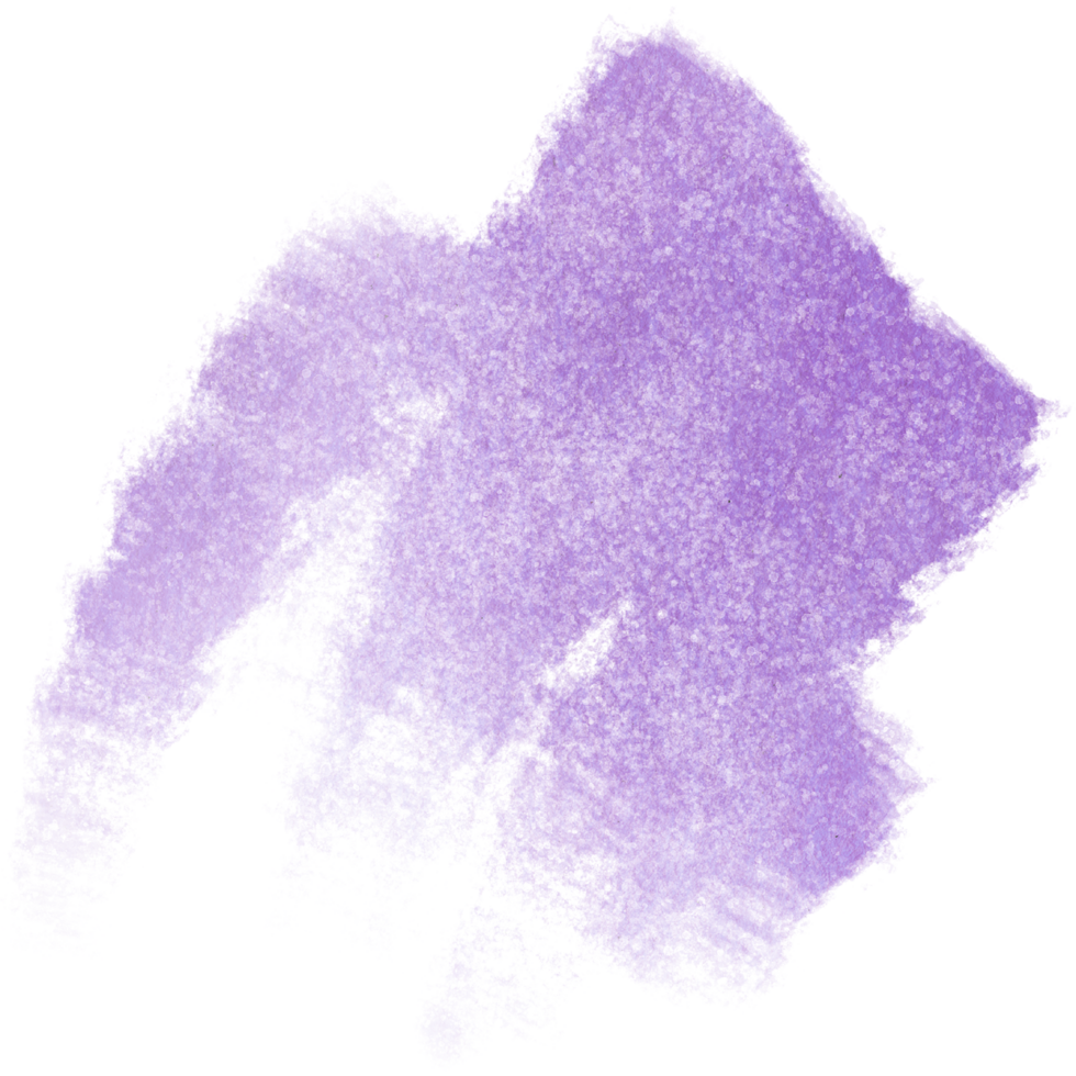 Purple watercolor brush strokes with rough hand drawn grunge textures and bold edges png