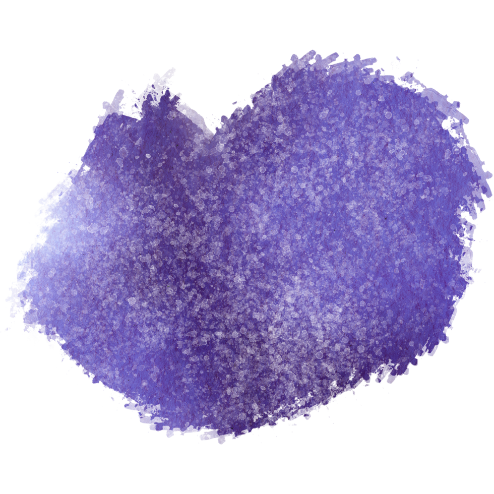 Hand drawn Purple watercolor strokes fading into textured rough grunge inspired effects png