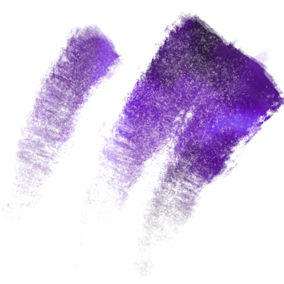 Gorgeous Purple watercolor brush strokes blending into textured rugged grunge edges png